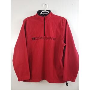 (9) Vintage Y2K Old Navy Mens Sweater Size XL Red Fleece Zip Pullover Relaxed